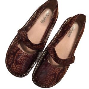 Algeria Chunky Platform Mary Jane Casual Comfort Brown Patent Leather 9.5/10